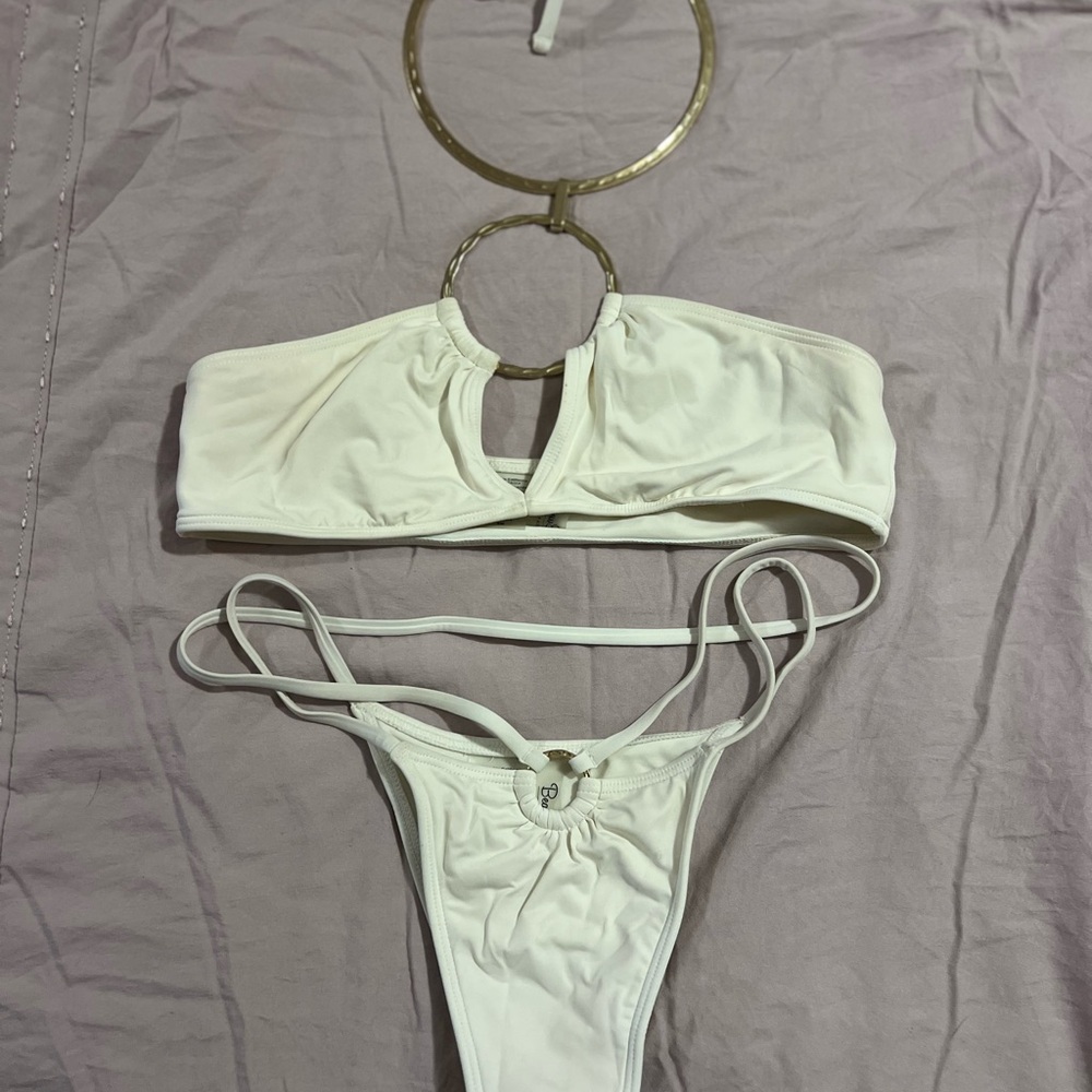 Beach Bunny White Bikini Set
